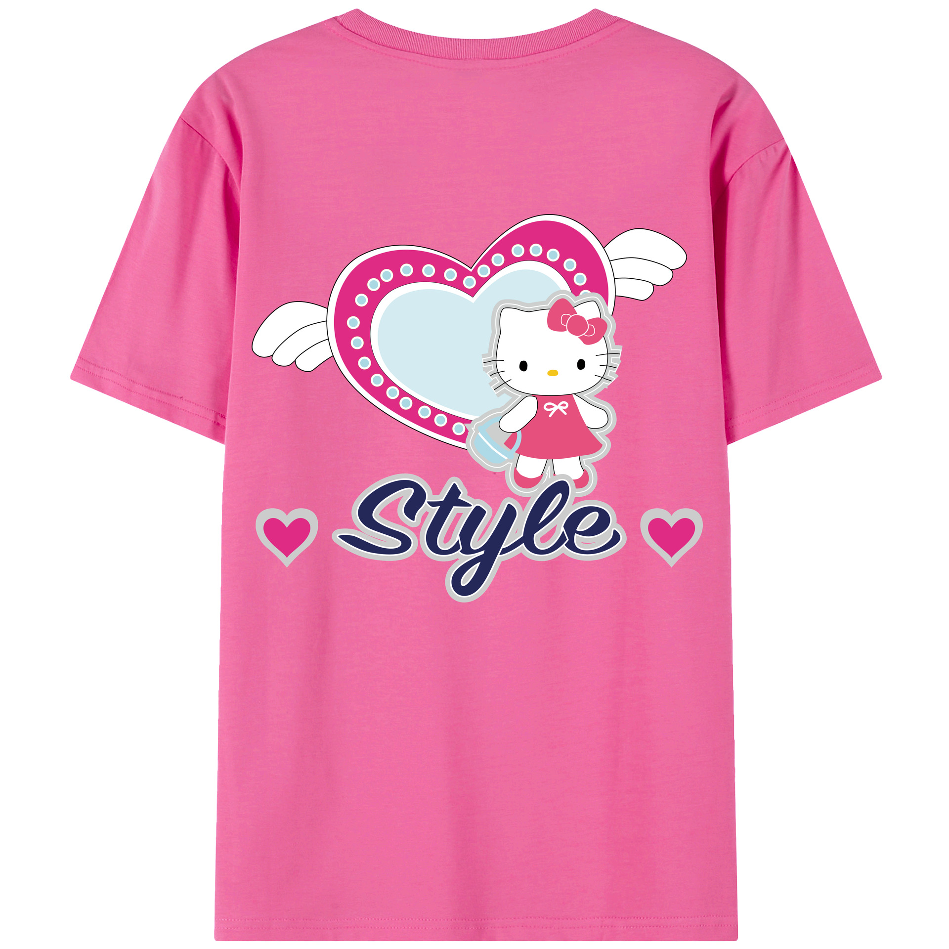（画像用） Hello Kitty ハローキティ レディース半袖Tシャツ(バックプリント)